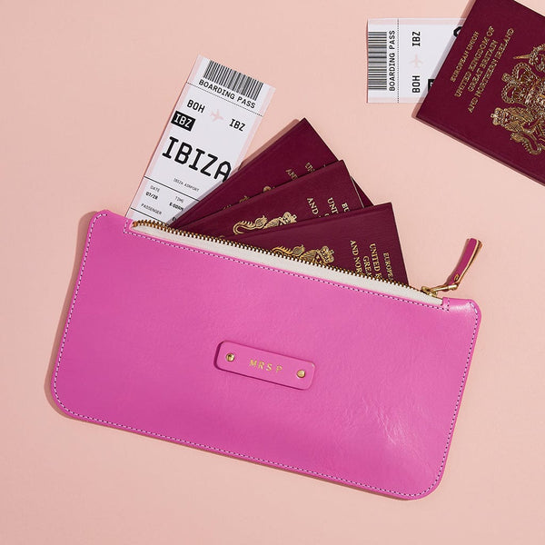 Personalised Zipped Passport Pouch