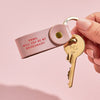 Personalised 'Any Message' Leather Keyring