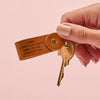 Personalised 'Any Message' Leather Keyring