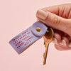 Personalised 'Any Message' Leather Keyring