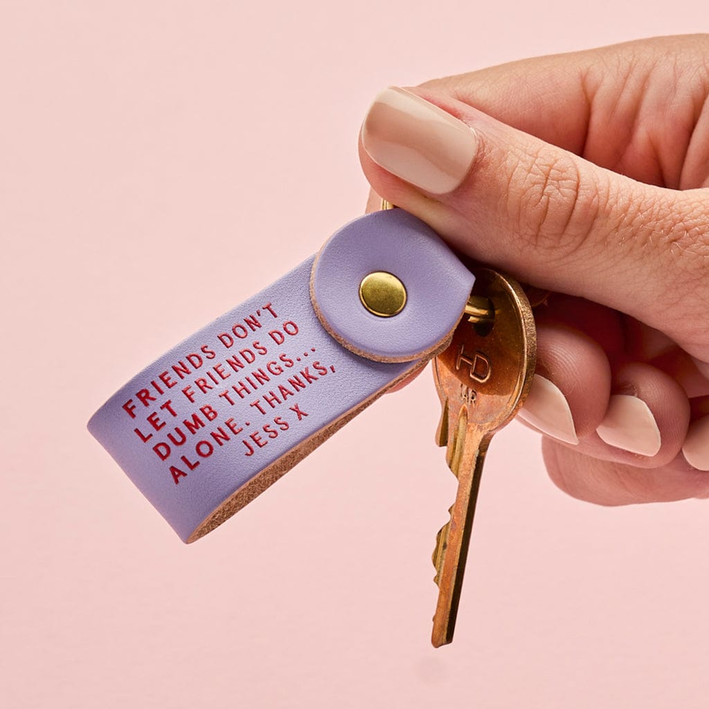 Personalised 'Any Message' Leather Keyring