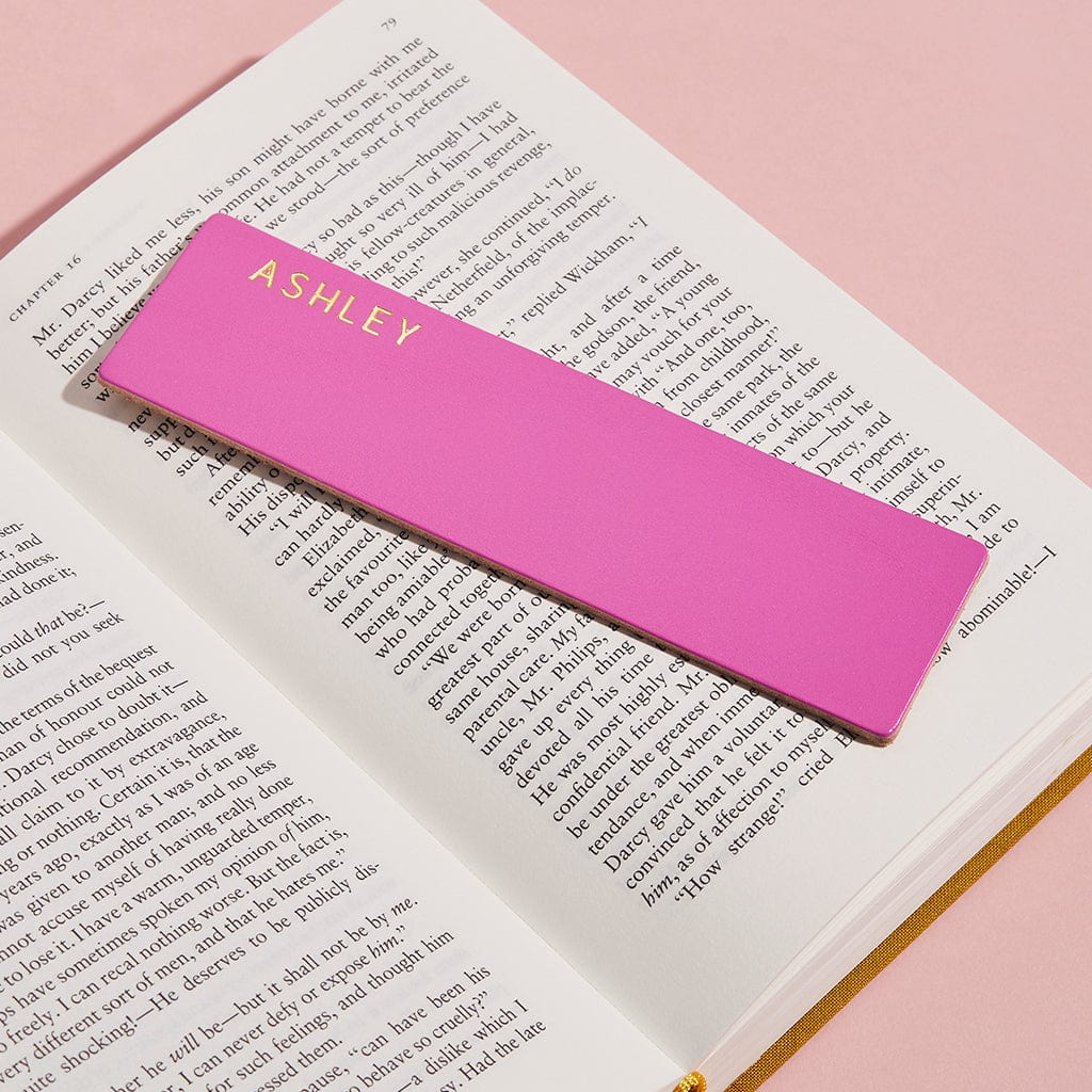 Personalised Leather Bookmark