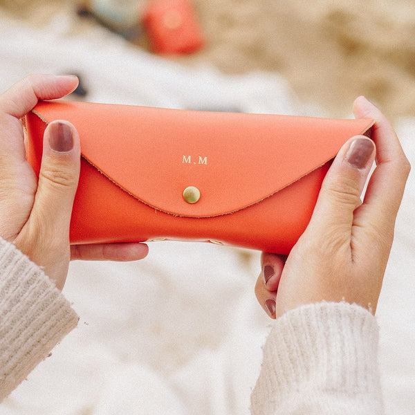 Personalised Leather Glasses Case
