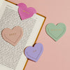 Personalised Leather Heart Bookmark
