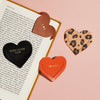 Personalised Leather Heart Bookmark