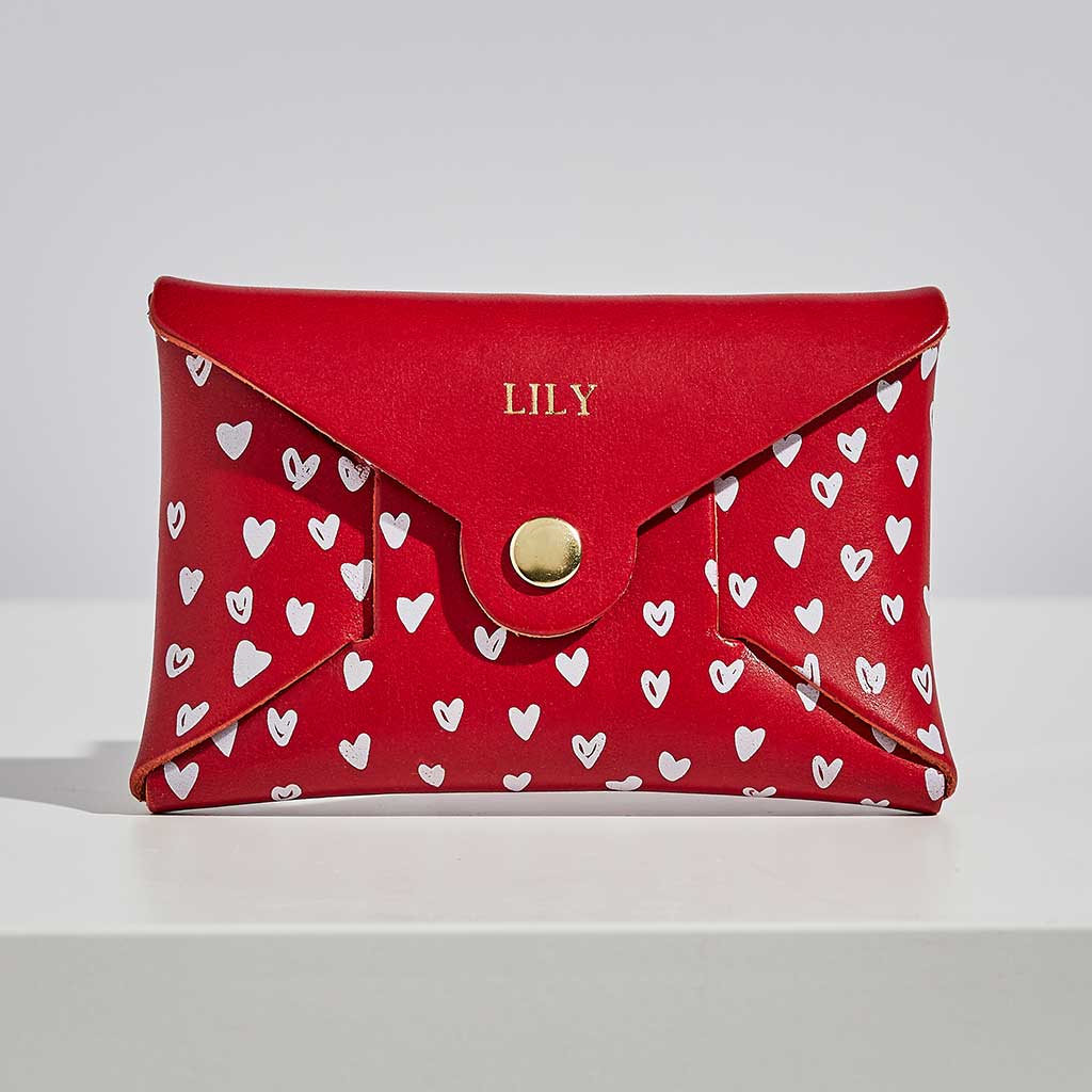 "Evelyn" Card + Coin Purse in Red sbri