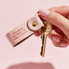 Personalised 'Any Message' Leather Keyring sbri