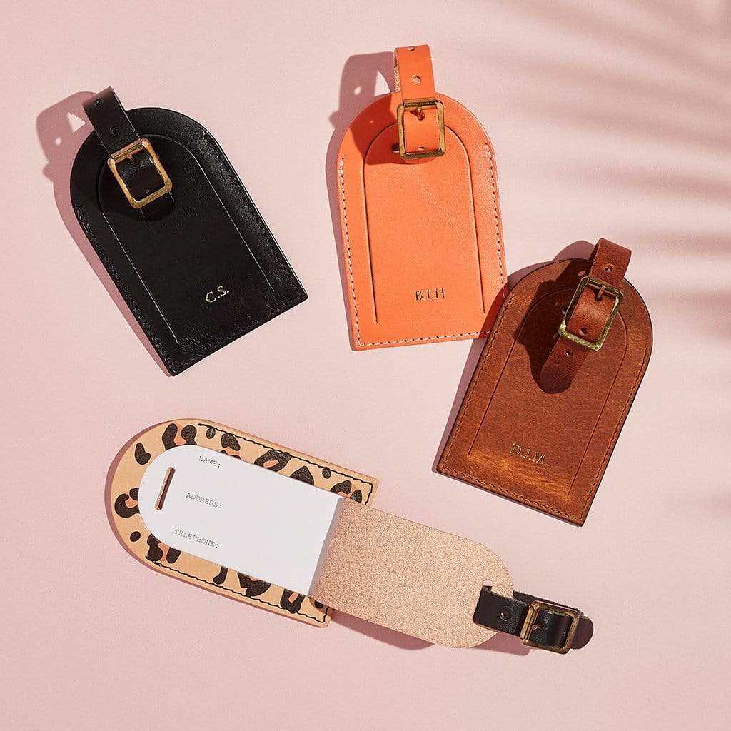 Personalised Leather Luggage Tag sbri