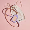 Lilac lanyard and ID badge holder with Sbri branded gift bag