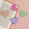 Personalised Leather Heart Bookmark