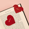 Personalised Leather Heart Bookmark