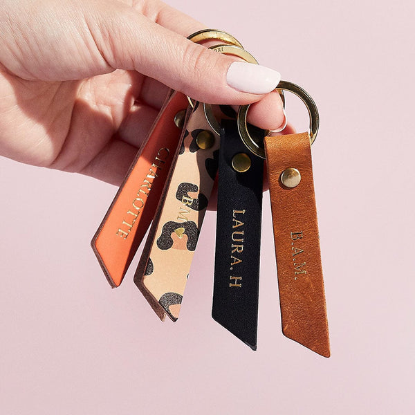 Personalised Leather Keyring