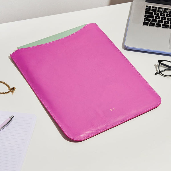 Personalised Leather Laptop Sleeve