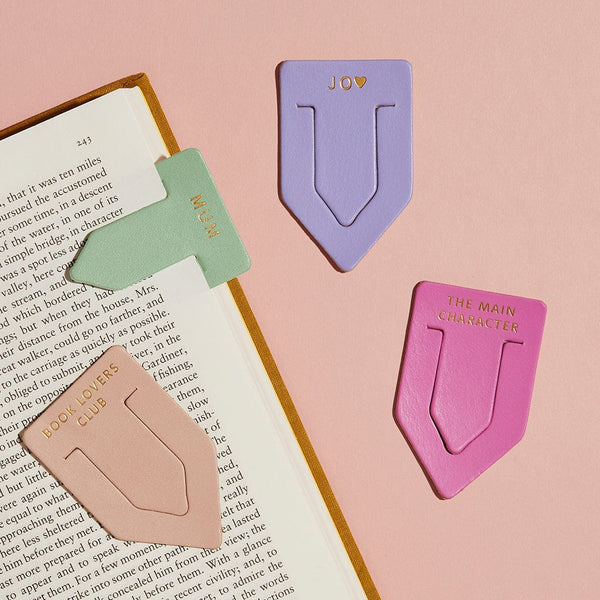 Personalised Leather Point Bookmark
