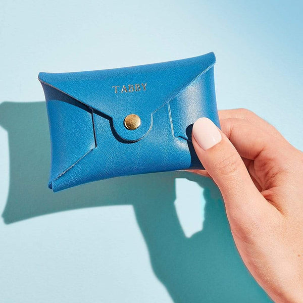 The Customizable Origami Mini Wallet Purse in Blue Imitation