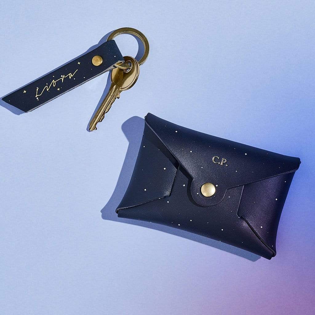 Luna Star Sign Coin Purse and Keyring Personalised Gift Set