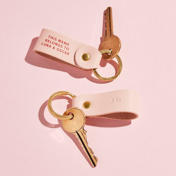 Personalised 'Any Message' Leather Keyring sbri