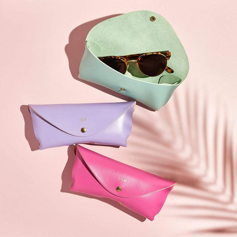 Personalised Leather Glasses Case sbri